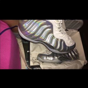 White/Chrome Foamposites